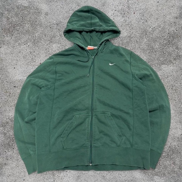 Nike Other - Vintage Y2K Forest Green Zip Up Nike Hoodie